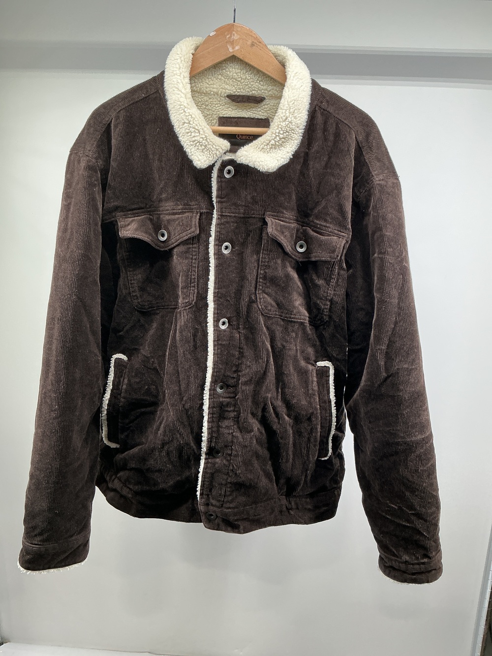 Organic Stretch Corduroy Sherpa-Lined Trucker Jacket